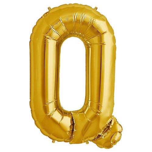 Foil Balloon Letter Q Gold 34 Inch