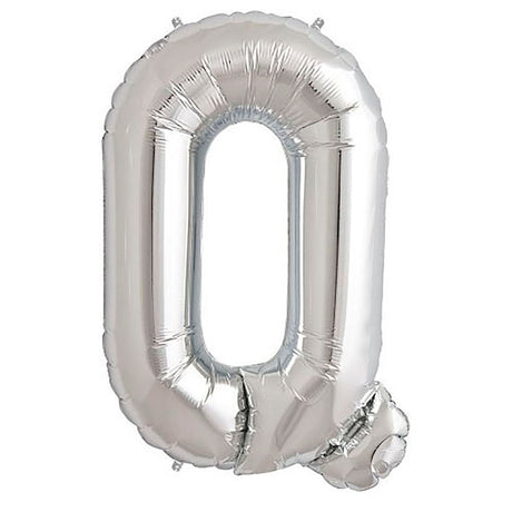 Foil Balloon Letter Q Silver 34 Inch