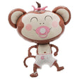 Baby Girl Monkey Foil Balloon