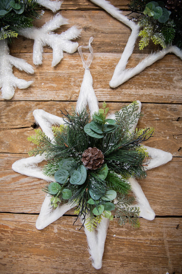 14” 8-Point Snowflake Metal Ornament