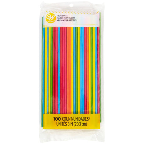 Wilton Primary Color Treat Cake Pop Sticks – 8 in. – 100 Count