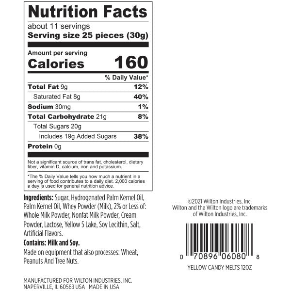 Wilton Candy Melts Yellow Candy, 12 oz.