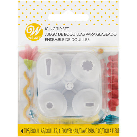 Wilton Plastic Decorating Tip and Flower Nail Set, 5-Piece