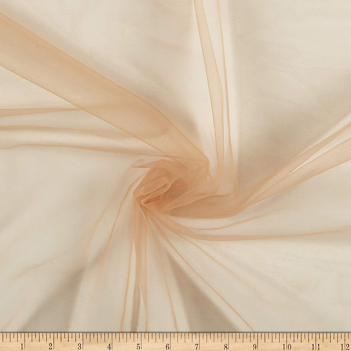 1 Yard Micro Stretch Mesh Nude Fabric, 100% Polyester, 60" Wide x 36"