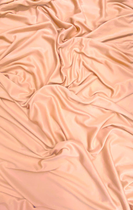 Stretch Lining Polyester Fabric - Nude, Matte Soft, 60" Width