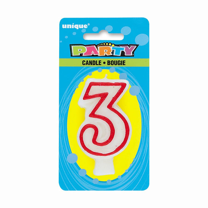 Number 3 Birthday Candle