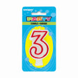 Number 3 Birthday Candle