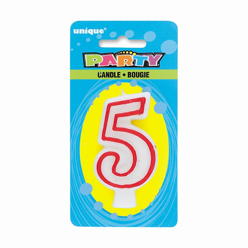 Number 5 Birthday Candle