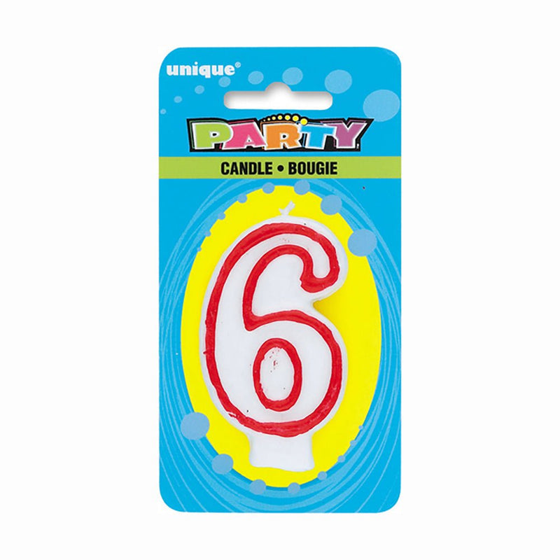Number 6 Birthday Candle