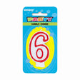 Number 6 Birthday Candle