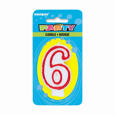 Number 6 Birthday Candle