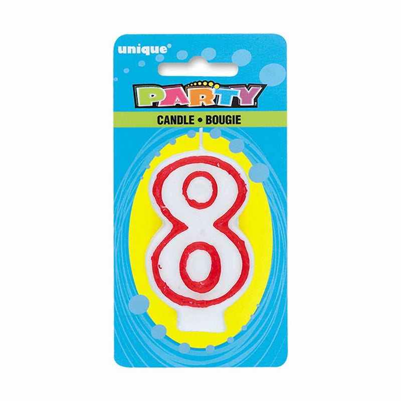 Birthday Candle Number 8 Deluxe Shape
