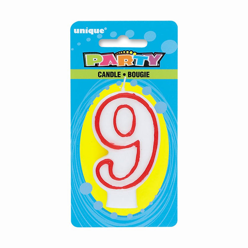 Birthday Candle Number 9 Deluxe Shape