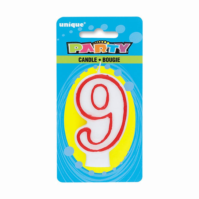 Birthday Candle Number 9 Deluxe Shape