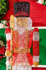 Giant Nutcracker 8 Ft LED Red Jacket Outdoor Christmas Decor