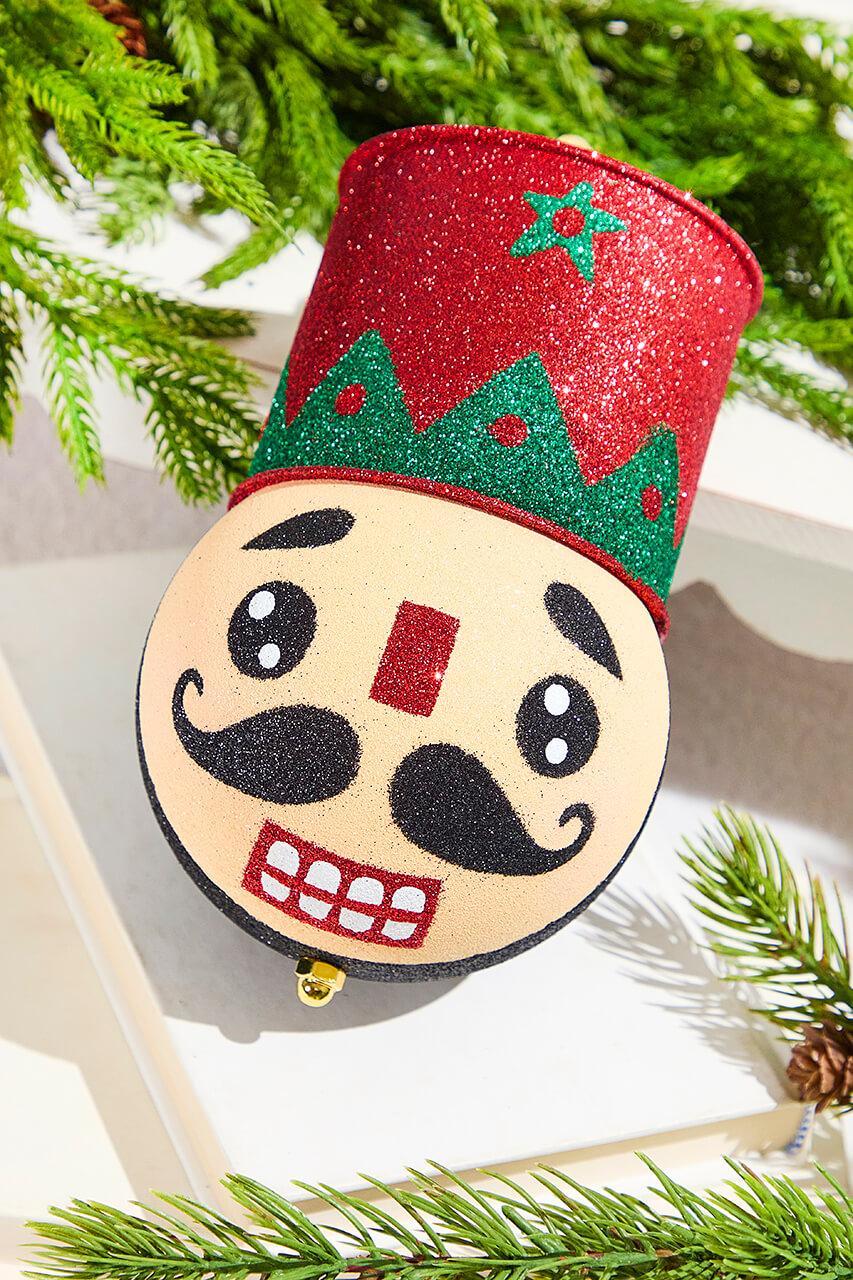 8.5" Holiday Nutcracker Red & Green Ornament