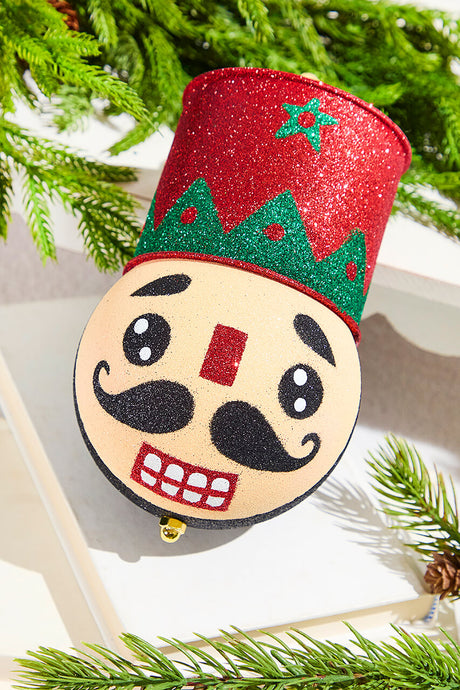8.5" Holiday Nutcracker Red & Green Ornament