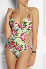 Poly Spandex Swimsuit Fabric Peony Perfection Floral