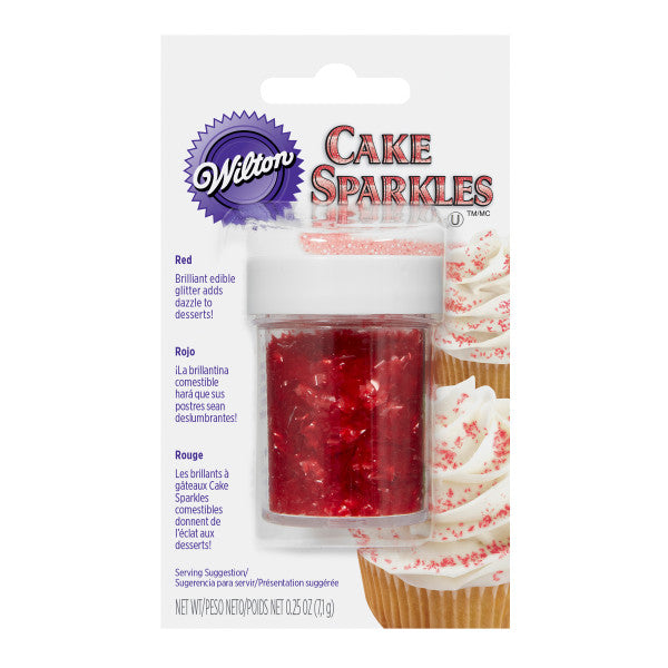 Wilton Red Cake Sparkles Edible Glitter – 0.25 oz.