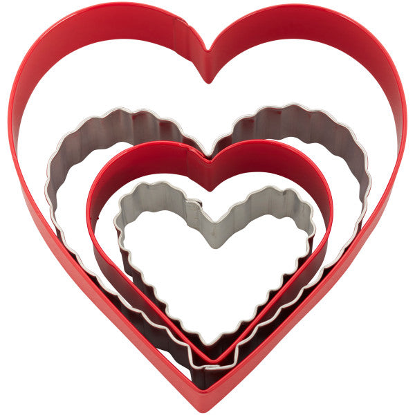 Wilton Nesting Heart-Shaped Cookie Cutters, 4-Piece Set ruffled