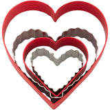 Wilton Nesting Heart-Shaped Cookie Cutters, 4-Piece Set ruffled