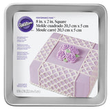 Wilton Performance Pans Aluminum Square Cake and Brownie Pan, 8-Inch 8x8x2"