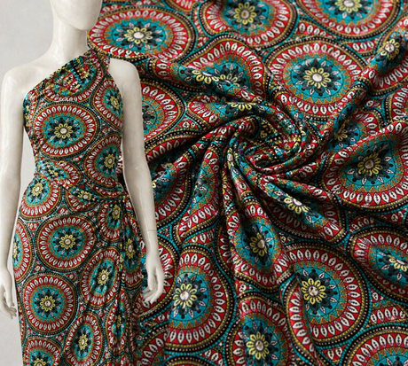 Nylon Spandex Tricot Wet Print Fabric