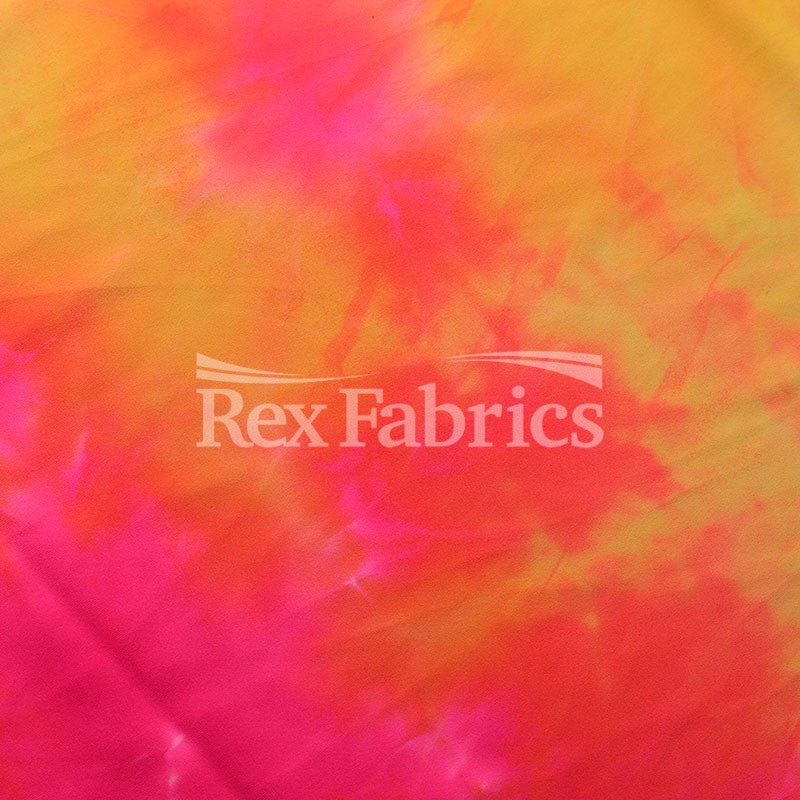 Nylon Tricot Tie Dye Nylon Spandex Fabric - Pastel Tie-Dye Print, 200 GSM, 58/60" Width (1 Yard)