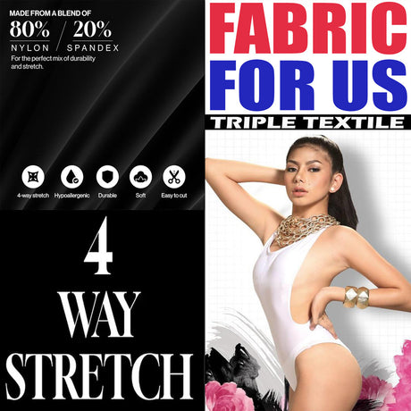Nylon Spandex Tricot 80/20 Fabric - Swim, Yoga, Active 4-Way Stretch, 60" Wide, 8 Colors