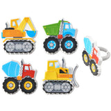 Construction trucks set Cake Cupcake Rings - 144 per order