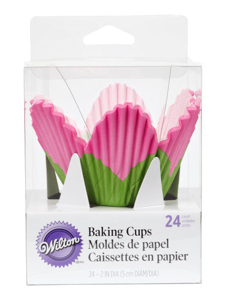 Wilton Pink Petal Cupcake Liners, 24-Count