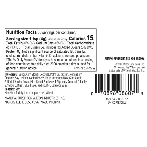 Wilton 3-Cell Unicorn Sprinkles Mix with Turning Lid, 7.76 oz.