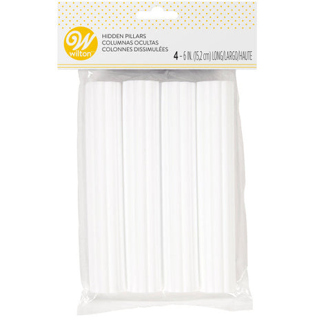 Wilton White Hidden Pillars – 4 Inch, Set of 4