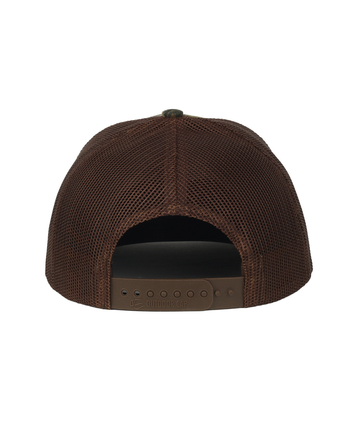 Structured Camo Trucker With Solid Mesh Back Hat