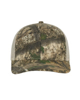 Structured Camo Trucker With Solid Mesh Back Hat