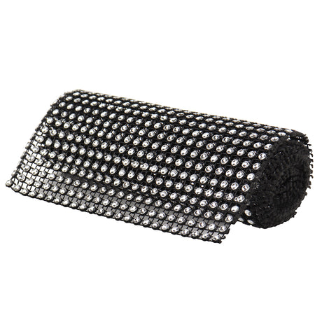 O'Creme Black & Silver Rhinestone Wrap, 4-1/2" x 1 Yard