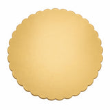 O'Creme Gold Round Scalloped Dessert Boards, 6" Dia. - Pack of 25