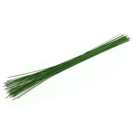 O'Creme 14" Green Floral Wire, 50 Pieces, 28 Gauge