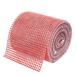O'Creme Red Rhinestone Wrap, 4-1/2" x 10 Yards