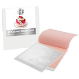 O'Creme Silver Leaf Sheets, 3.14" x 3.14" - Pack of 25
