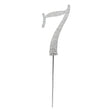 O'Creme Silver Rhinestone 'Number Seven' Cake Topper