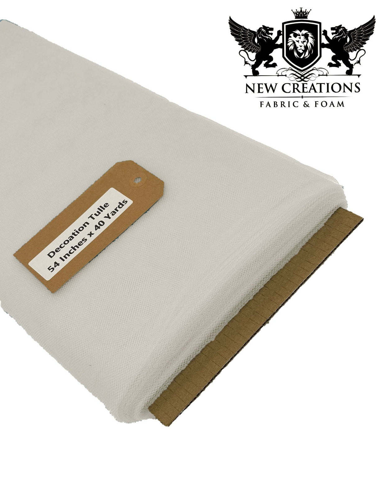 Off White Tulle Net Fabric - Off White, Sheer, 54" Width (5 Yards)