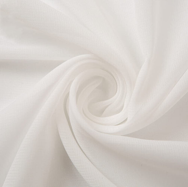 Solid Color Chiffon Fabric - Off White, 58/60" Width
