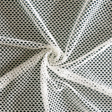 Diamond Nylon Spandex Mesh Fabric Off White 26" Remnant