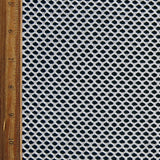 Off White Diamond Poly Spandex Mesh Fabric