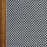 Diamond Nylon Spandex Mesh Fabric Off White 26" Remnant