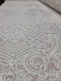 Bridal Lace 3D Chiffon Floral Embroidery Off White