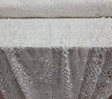 Bridal Lace 3D Chiffon Floral Embroidery Off White