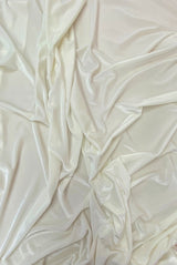 Off White Stretch Velvet Fabric - Off White, 58"-60" Width