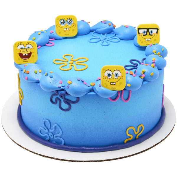 SpongeBob SquarePants Mood Faces Rings for Cupcakes and Cakes Toppers, 144 Pack
